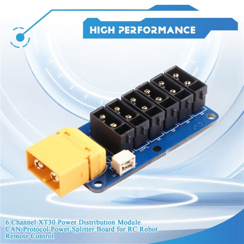 Module de Distribution D'Alimentation XT30 à 6 Canaux avec Protocole CAN, Carte Répartitrice D'Alimentation pour Télécommande de Robot RC 2
