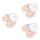 3Stk Ballett Halbsocken Nude Canvas Elastisch Handgefaltet 5
