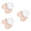 3Stk Ballett Halbsocken Nude Canvas Elastisch Handgefaltet 6