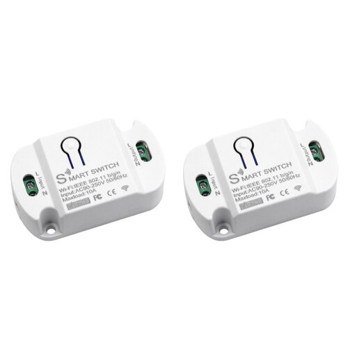 2X Tuya Wifi   10A Wireless Timer  Home LED Light  Life APP Voice Control Automation Module 1