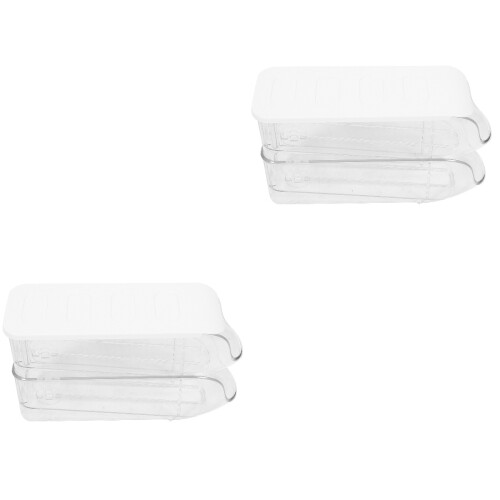 4Stk Transparenter Eierhalter Kühlschrank Organizer Praktisches Design 1