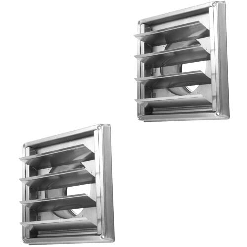 2Pièces Ventilations Inox Pour Sèche-Linge Extérieur Avec Persiennes 1