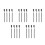 20Pièces Brosse Sourcils Cils Acier Noir Durable 2