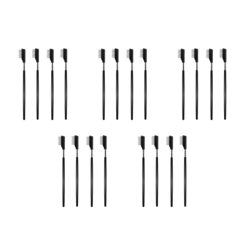20Pièces Brosse Sourcils Cils Acier Noir Durable 1