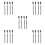 20Pièces Brosse Sourcils Cils Acier Noir Durable 3