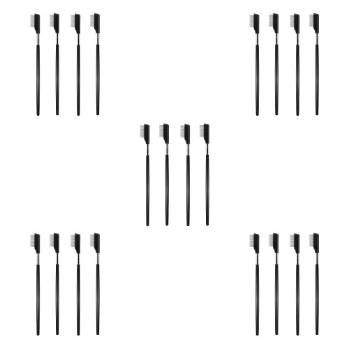20Pièces Brosse Sourcils Cils Acier Noir Durable 2