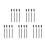 20Pièces Brosse Sourcils Cils Acier Noir Durable 6