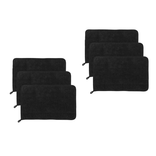 6Pièces Chiffons Renforcés Gris Pour Séchage Auto 2