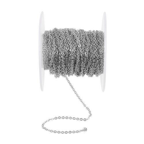 5Rouleaux Chaînes DIY Argentées Pour Décoration 1