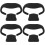 4Sets Black Vr Face Pad Set PU Sponge Light Blocking Comfort Accessory 4