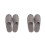 2Pcs Portable Grey Folding Slippers Linen Cotton Slippers 3