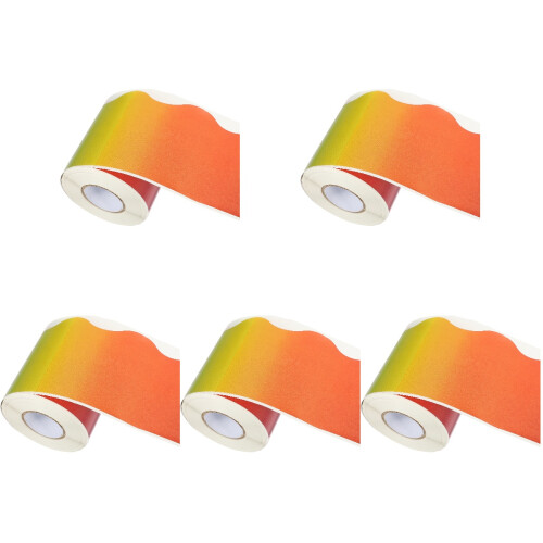 5Rouleaux Bordure Remplaçable Colorée Stickers Vinyle Pour Bricolage 1