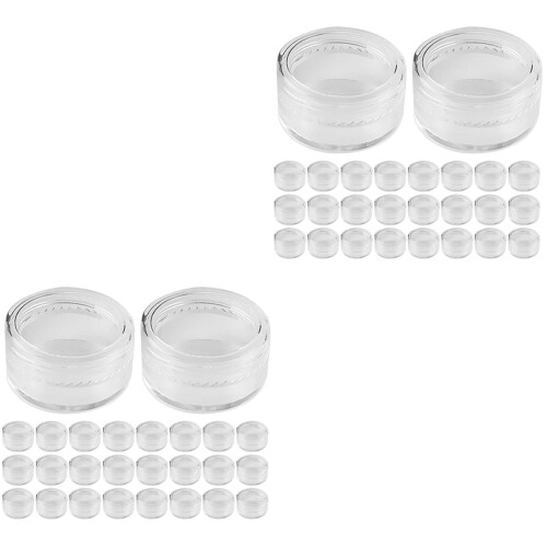 200Pièces Bocaux Ps Transparents Couvercles Pour Cosmétiques 1