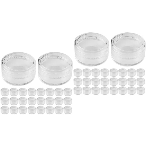 200Pièces Bocaux Ps Transparents Couvercles Pour Cosmétiques 2