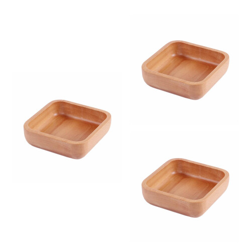 3Pièces Bols De Service En Bois , Robustes 2