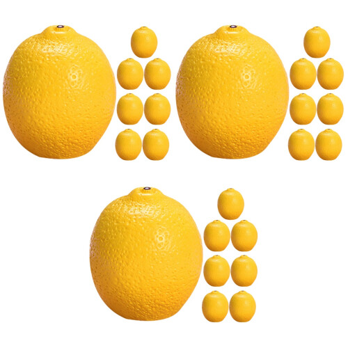 24Pcs Mini Artificial Lemon Models Yellow Resin Lifelike Decor Props 1