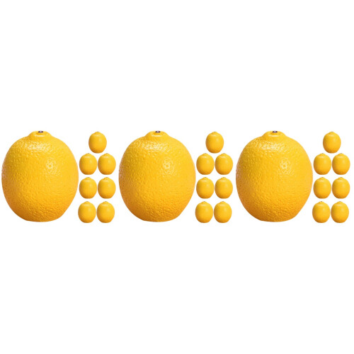 24Pcs Mini Artificial Lemon Models Yellow Resin Lifelike Decor Props 2
