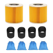 1 Set for  MV1 MV2 WD1 WD2 WD3 HEPA Filter and Textile Filter Bag Vacuum Cleaner Accessories Replacement Parts