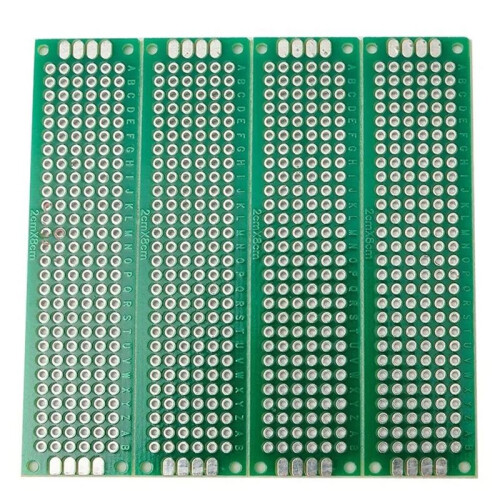 PCB Board Prototype Board Green 2x8/3x7/4x6/5x7cm Double Sided Circuit Boards for DIY Soldering Project 2