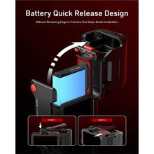 TELESIN for Osmo Street Camera Handle Set, for Osmo Action5/4/3 Metal Rabbit Cage Handle Shutter Assist Camera B