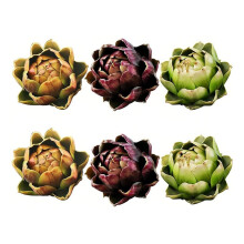 6Pcs Large Colorful Faux Artichokes for Decoration,Artificial Artichokes Decor for Decoration Bowls,Faux Vegetables