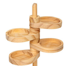 1pcs Wooden Storage Rack Key Holder Solid Wood Tabletop Decorative Storage Can Hold Jewelry Decorative Items B