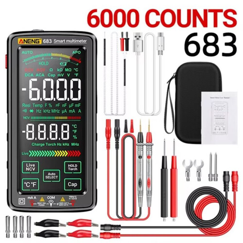 ANENG 683 Slimme Multimeter Oplaadbaar Touch 6000 Counts Multimeter Test Multitester AC/ Spanningstester Stroommeter 2