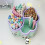 Panda Sticker Four-Leaf Multifunctional Rotating Pen Holder - Multifunctional Large Capacity Desk Organizer for Students 7