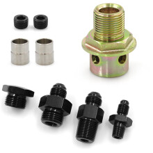 Vtec Oil Adapter Conversion Kit for LS B20 Oil Filter Sender Sandwich Plate Cooler Adapter Kit