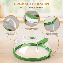 Microwave Splatter Cover for Food,Integrated Handle, Plate Covers, Splatter Guard,Cookware Lid, House ,10 Inch