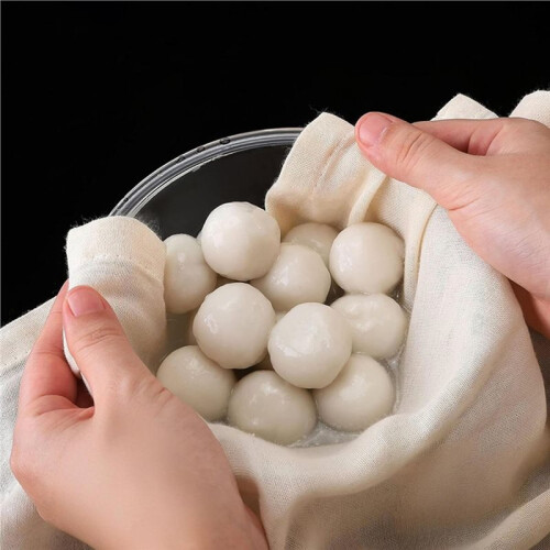 5-Piece Cheese Strainer, Reusable, Unbleached Fine Mesh, Suitable for Cooking, Yogurt Making, Juicing, Etc. 1