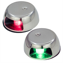 Marine LED Navigation Light Red Green Stainless Steel Side Lights Horizontal Mount 12V for Pontoon and Small Boat