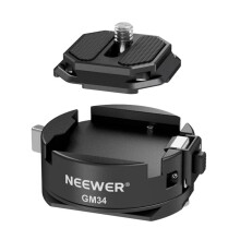 NEEWER GM34 Quick Release Plate Kit Anti Twist Auto Lock QR Adapter Clamp Base for Arca Swiss Ronin 4 Pro Camera Clip