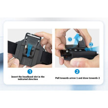 Kopfbandhalterung mit Kappenclip - Verstellbare Kopfbandhalterung für  für Action 6, 5 und 4 - Zubehör für Freihändige POV-Filmaufnahmen
