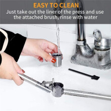 Garlic Press [Premium] 304 Stainless Steel Mincer Crusher Chopper & Peeler Set Rust Proof Anti-Corrosion Dishwasher