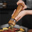 1Set Manual Wooden Pepper Grinder Solid Salt Pepper Mill with Ceramic Grinding Core, Adjustable Coarseness Spice Grinder 5