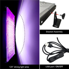 Lampe de Polymérisation UV 144 LED 395 Nm USB pour la Détection de Fluorescence et la Polymérisation de Résine