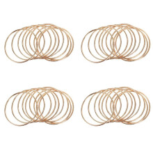 40 Pack 3 Inch Gold Dream Catcher Metal Rings Hoops Macrame Ring for Dreamcatchers and Crafts