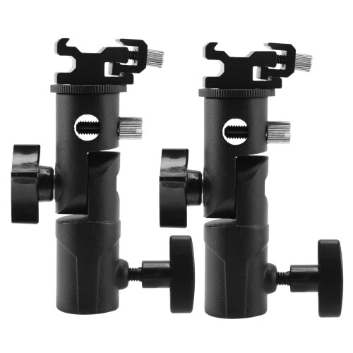 2X Camera Flash Speedlite Mount, Mount Shoe Holder E Type for     and Speedlite Flashe