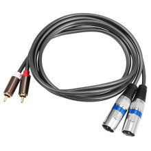 4st 1,5M Dual Rca Male Naar XLR Male Kabel 2 XLR Naar 2 Rca Plug Adapter Hifi Stereo Audio Verlengkabel voor Minvoor Speaker