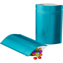 Matte for  Aluminum Foil Stand for Resealable Round Corner , Heat Sealable Zip Lock Mylar Packaging Bags