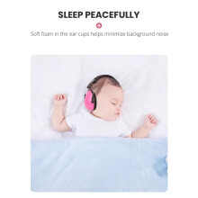 Small Size Hearing Protection Ear Muffs, Adjustable Noise Reduction Headphones for Study, Sleeping, and Travel