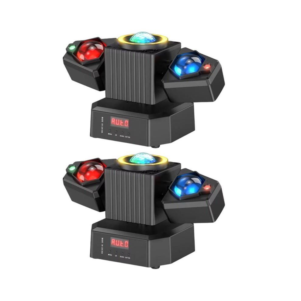2Pcs Two-Armed Stage Rgbw Moving Dj With Starry Effect For Concert Church Club Party And Wedding Shows Uk Light 4712864424255