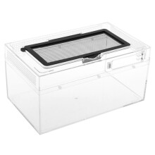 Terrário Transparente e Respirável para Répteis, Tanque para Anfíbios, Caixa de Criação Anti-Fuga para Tartarugas, Aranhas, Lagartos e Sapos.