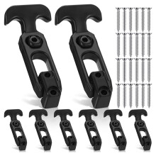 Lot de 8 Loquets à Poignée en T en Caoutchouc avec Vis en Acier Inoxydable pour Diverses Applications