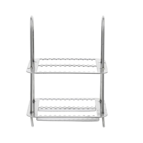 Microscope Slides Rack 26 Positions Stainless Steel Staining Rack Silver Tone for Research Experiments 1