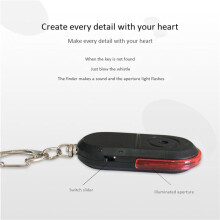 5X Anti-Lost Whistle Key Finder Wireless Alarm Tag Key Locator Keychain Tracker Whistle Sound LED Light Tracker