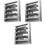 3Pièces Cache-Vent Extérieur Inox Argent Louver Protection Anti- 2