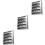 3Pièces Cache-Vent Extérieur Inox Argent Louver Protection Anti- 4