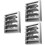 3Pièces Cache-Vent Extérieur Inox Argent Louver Protection Anti- 5